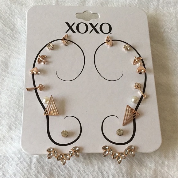 XOXO Jewelry Xoxo Set Of 9 Studded Earrings Poshmark